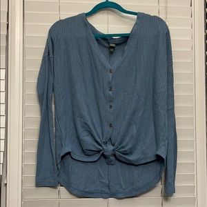 blue button down long sleeve